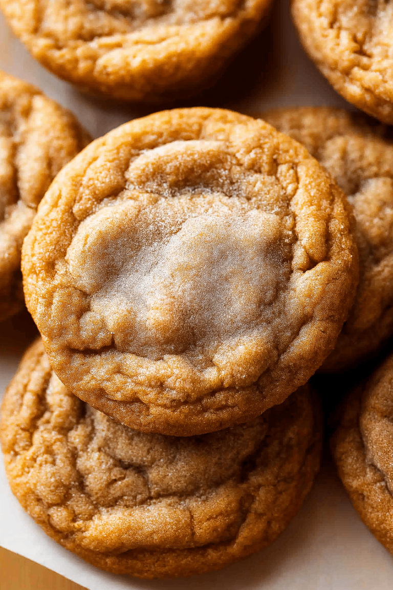 Chewy Pumpkin Snickerdoodle Cookies