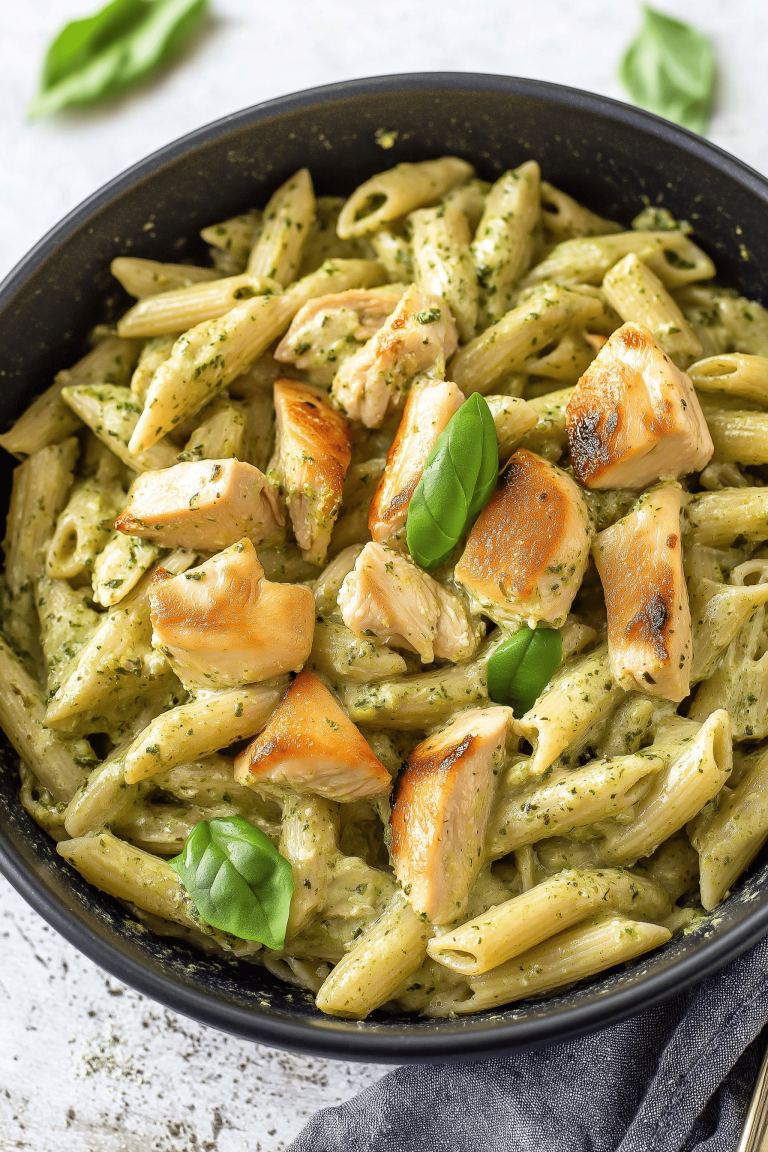 Creamy Chicken Pesto Pasta