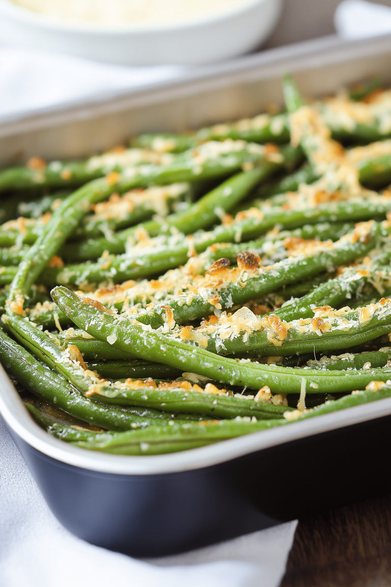 Crispy Roasted Parmesan Green Beans (Easy and Delicious Side Dish!)