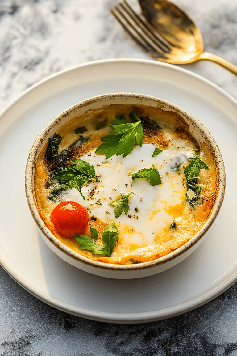 Baked Feta Eggs