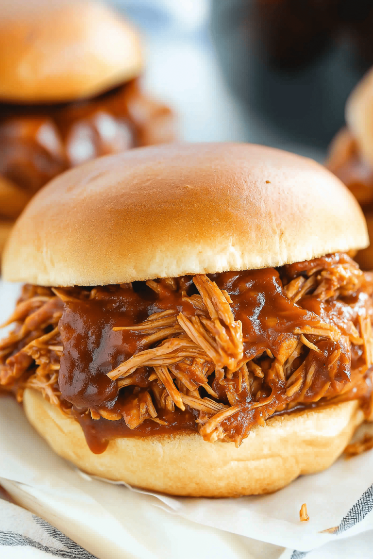 Pulled BBQ Chicken Crock Pot Recipe