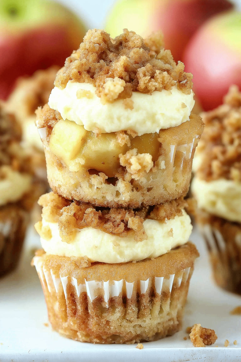 Apple Crisp Mini Cheesecakes (The Perfect Fall Dessert!)