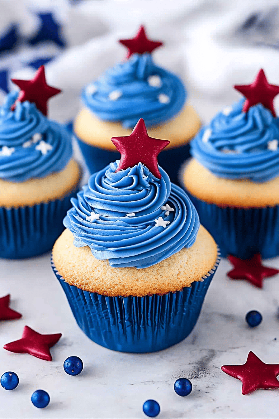 4th of July Cupcakes Final Dish Presentation