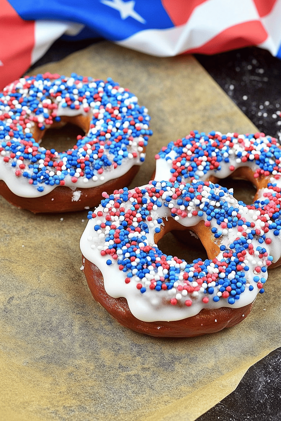 4th of July Pretzels Final Dish Presentation
