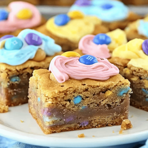 7-Layer Rainbow M&M Cookie Bars