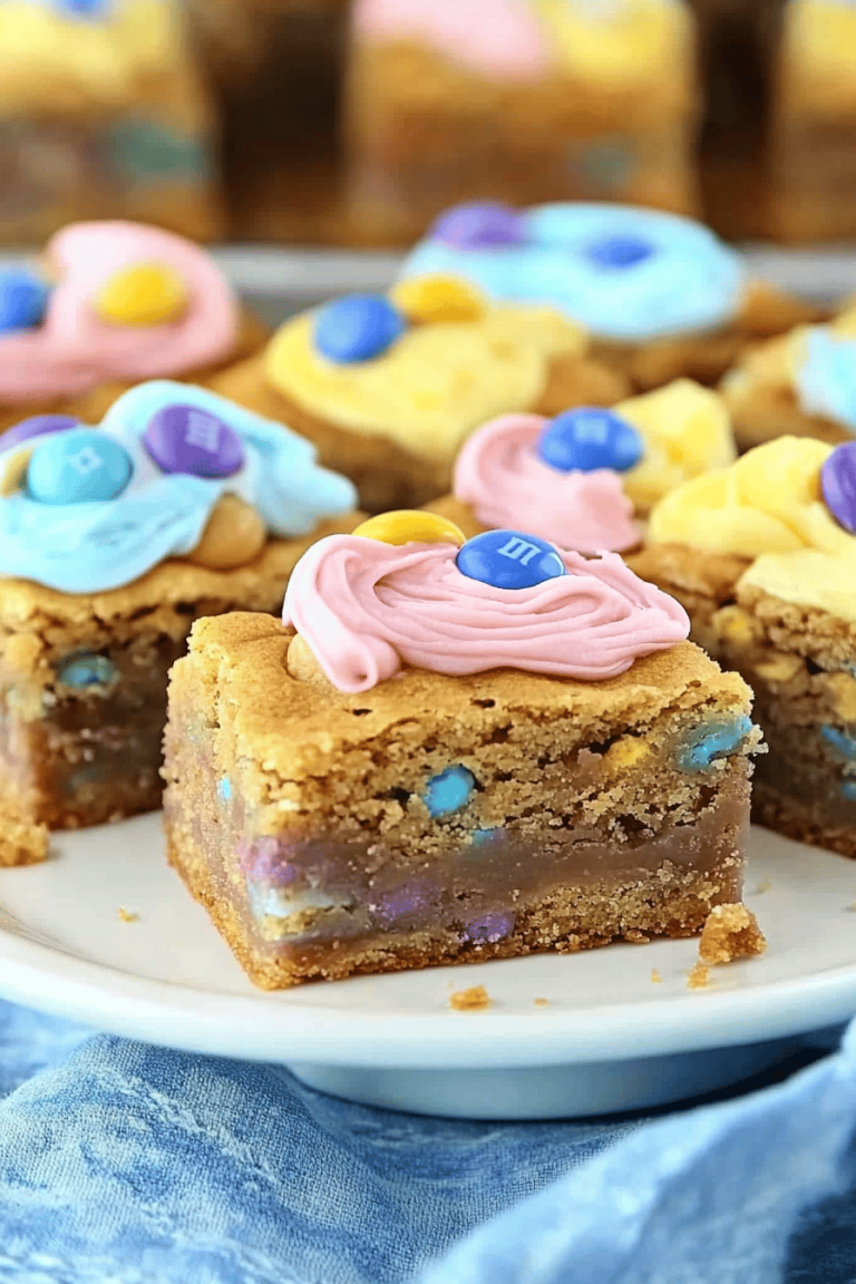 7-Layer Rainbow M&M Cookie Bars
