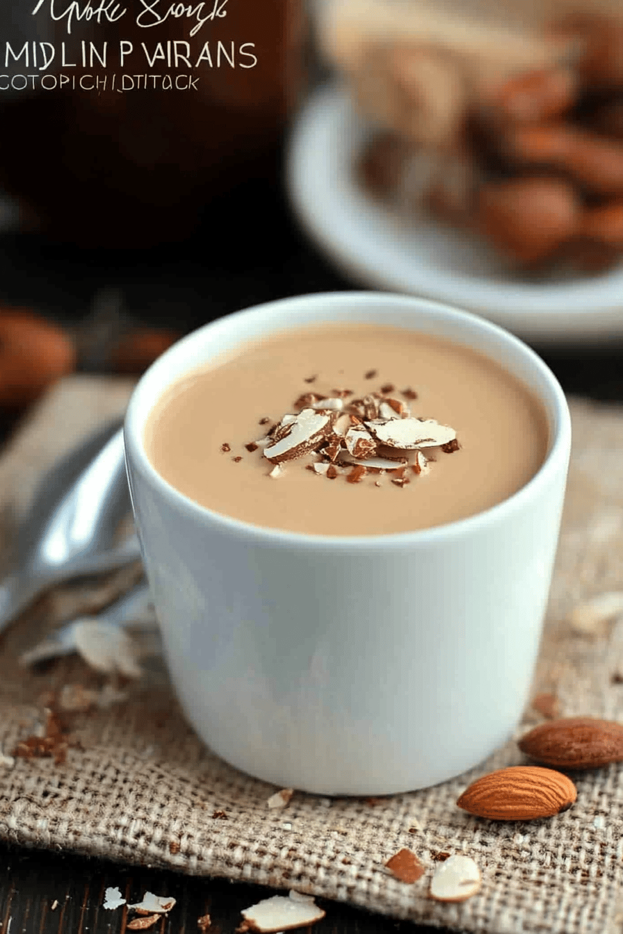 Almond Joy Coffee Creamer Final Dish Presentation
