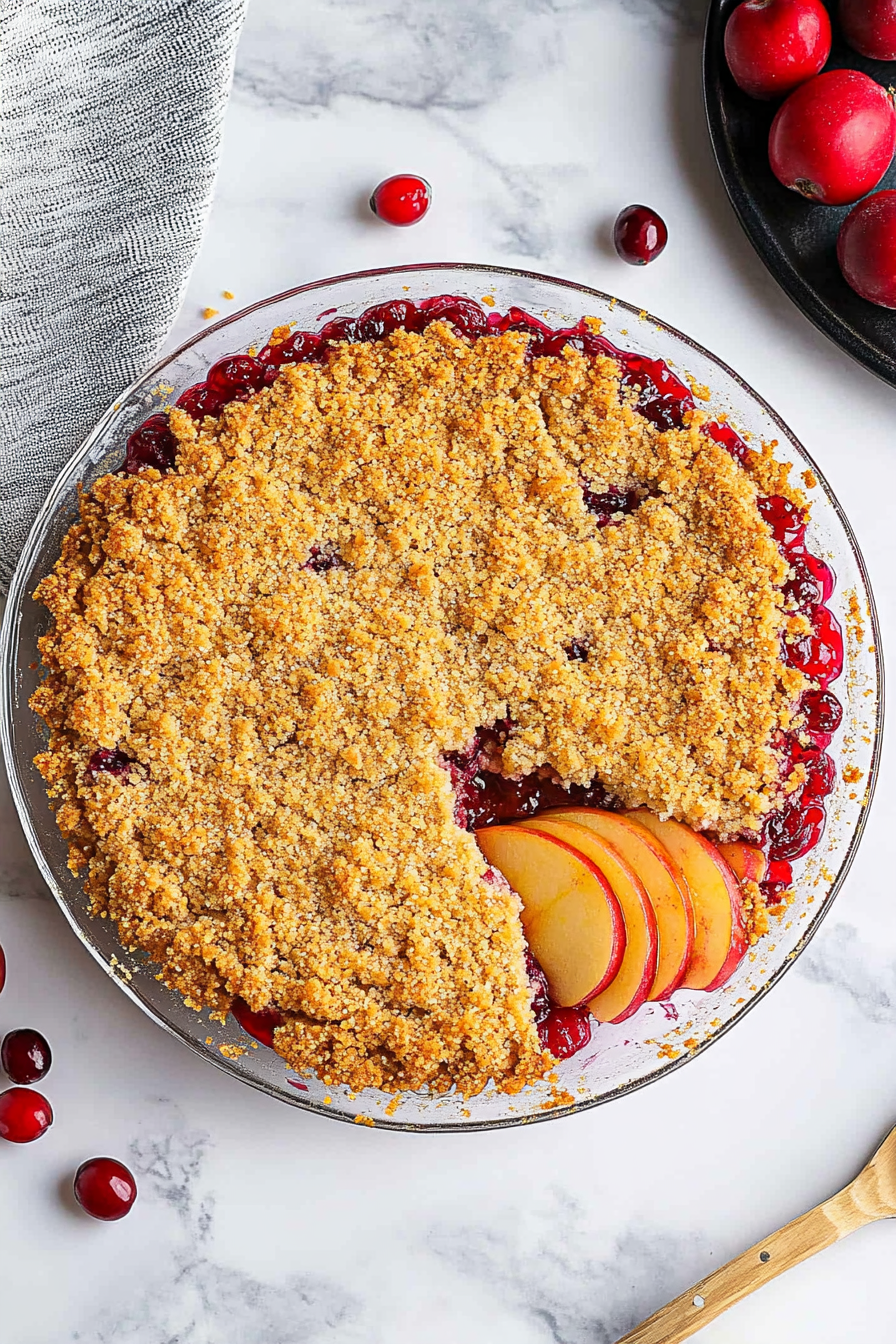 Apple Cranberry Crumble