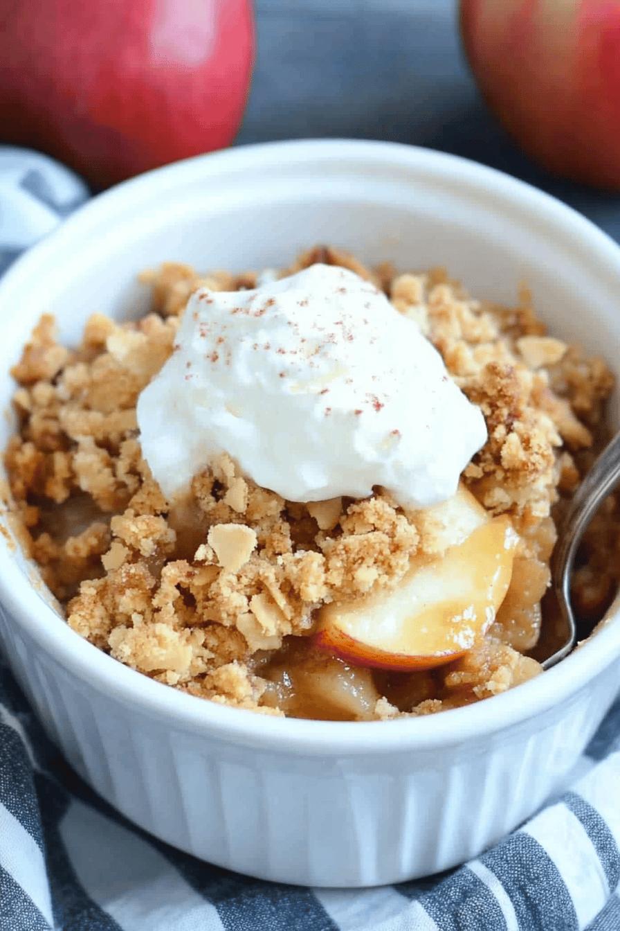 Apple Crumble Recipe Final Dish Presentation