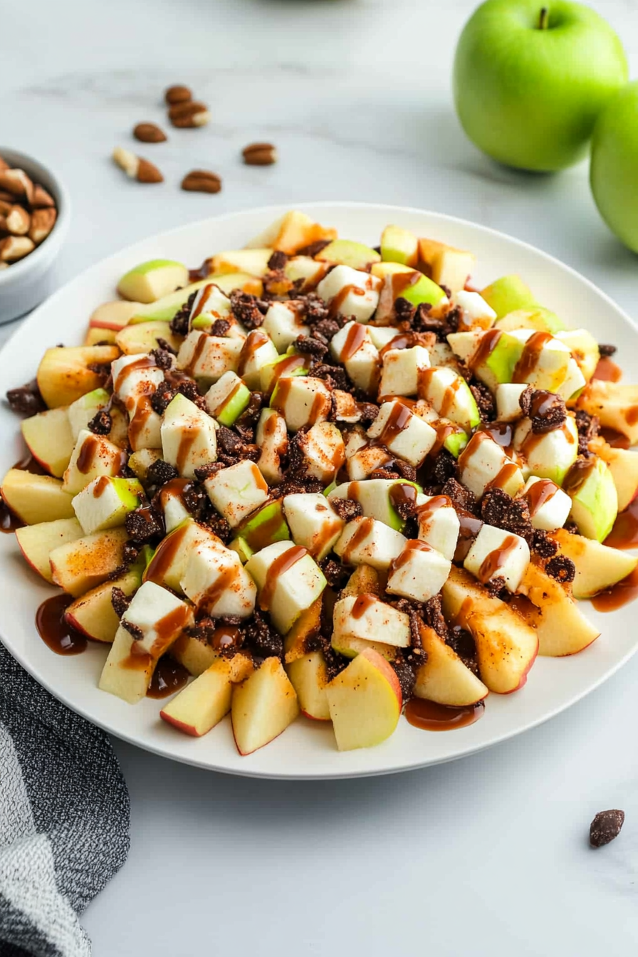 Apple Nachos Recipe Final Dish Presentation