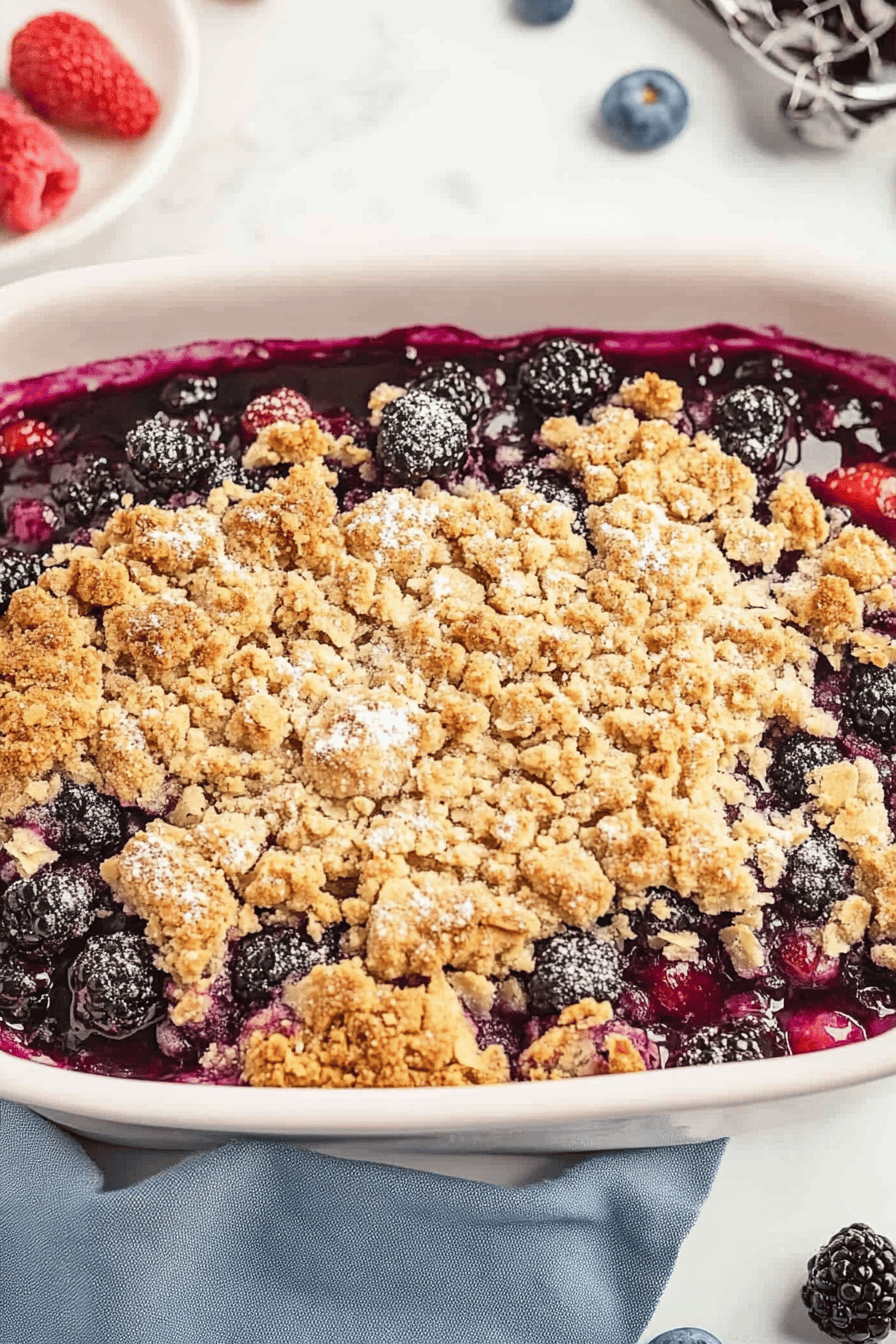 Berry Crumble Recipe Final Dish Presentation