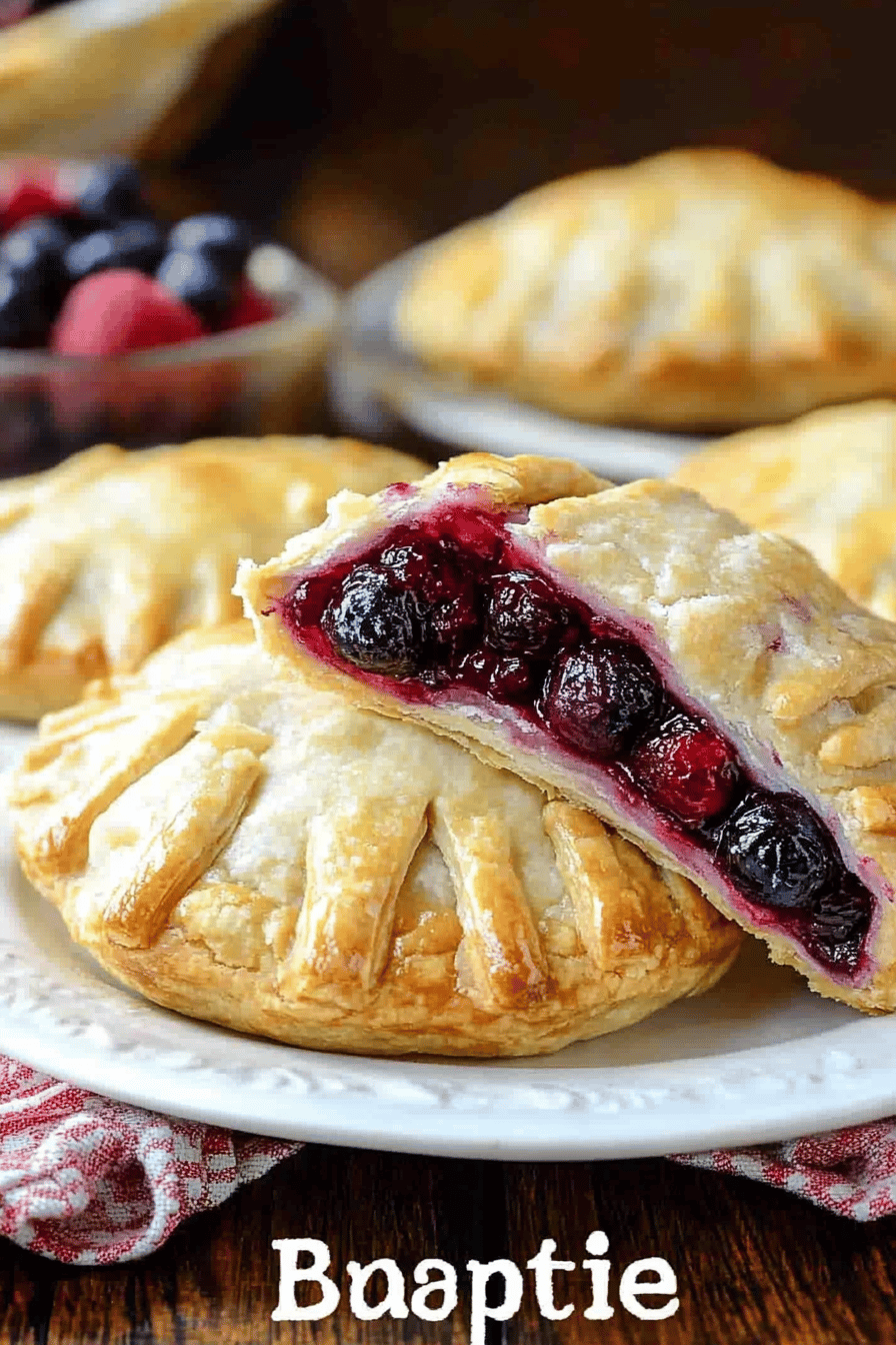 Berry Hand Pies Final Dish Presentation