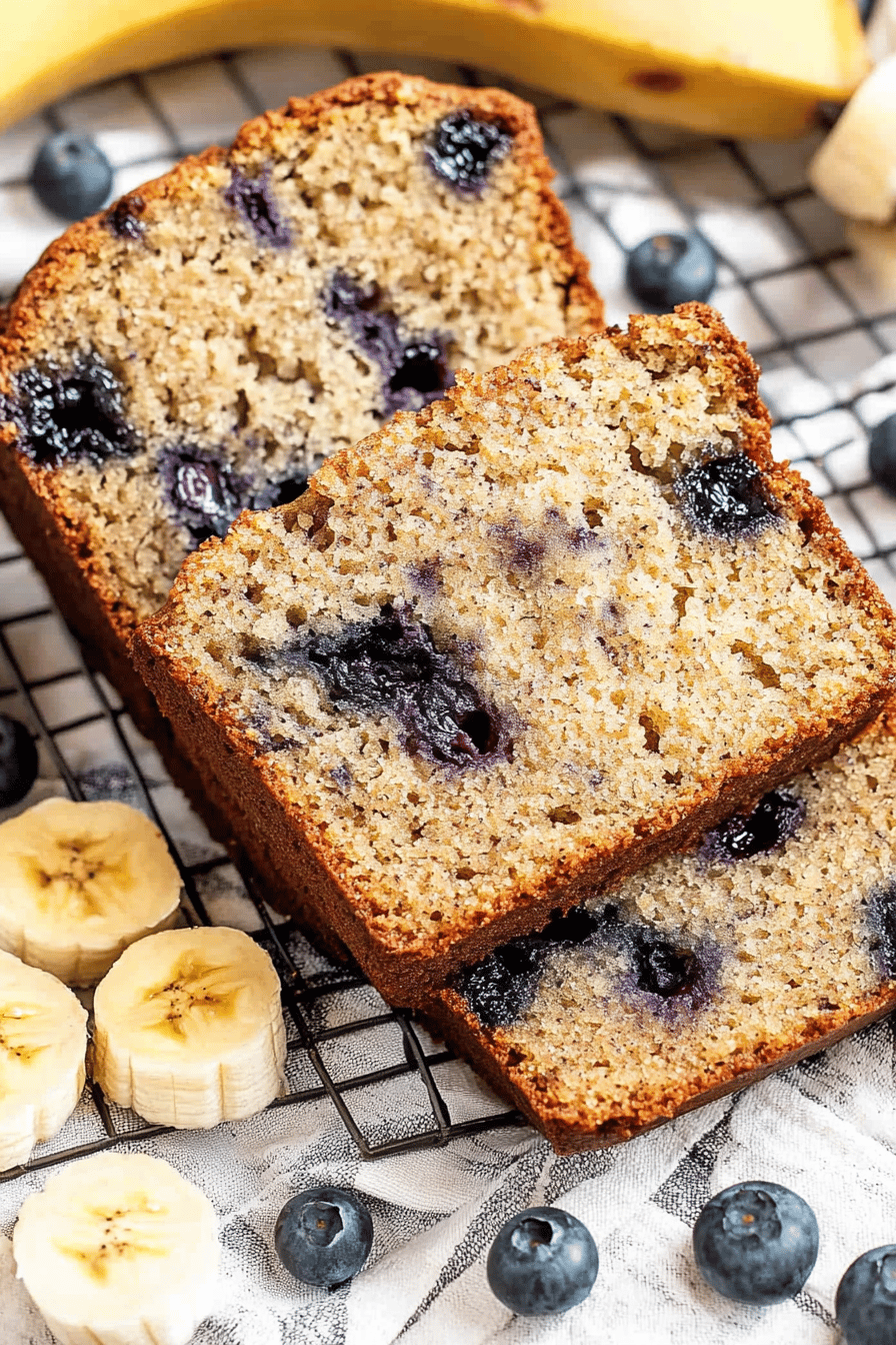 Blueberry Banana Bread Final Dish Presentation