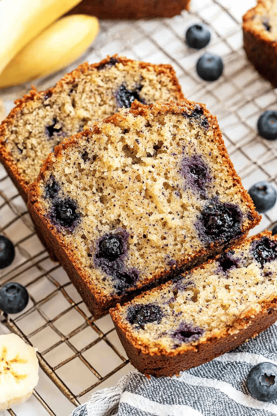 Blueberry Banana Bread ingredients