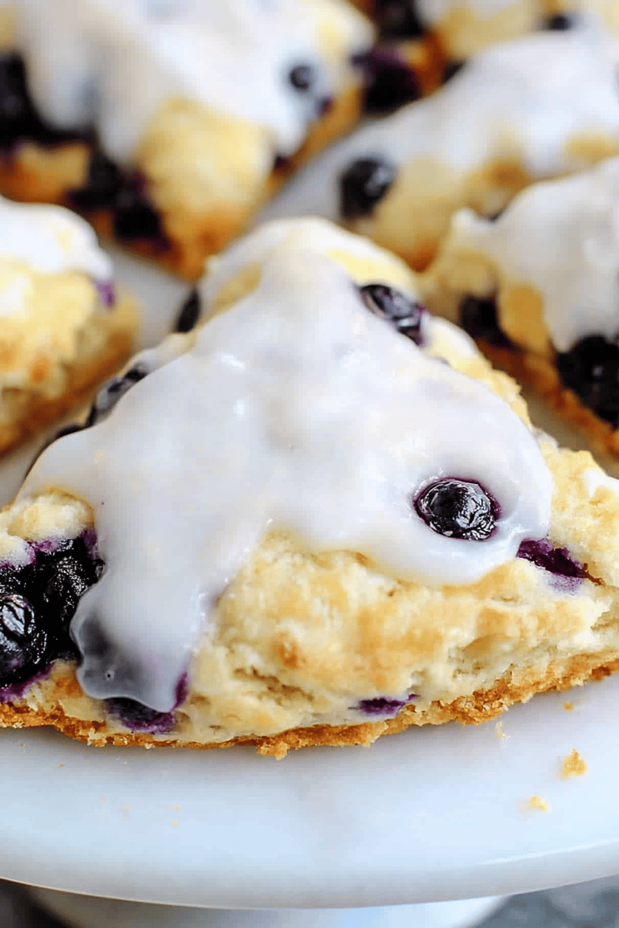 Blueberry Lemon Scones Final Dish Presentation