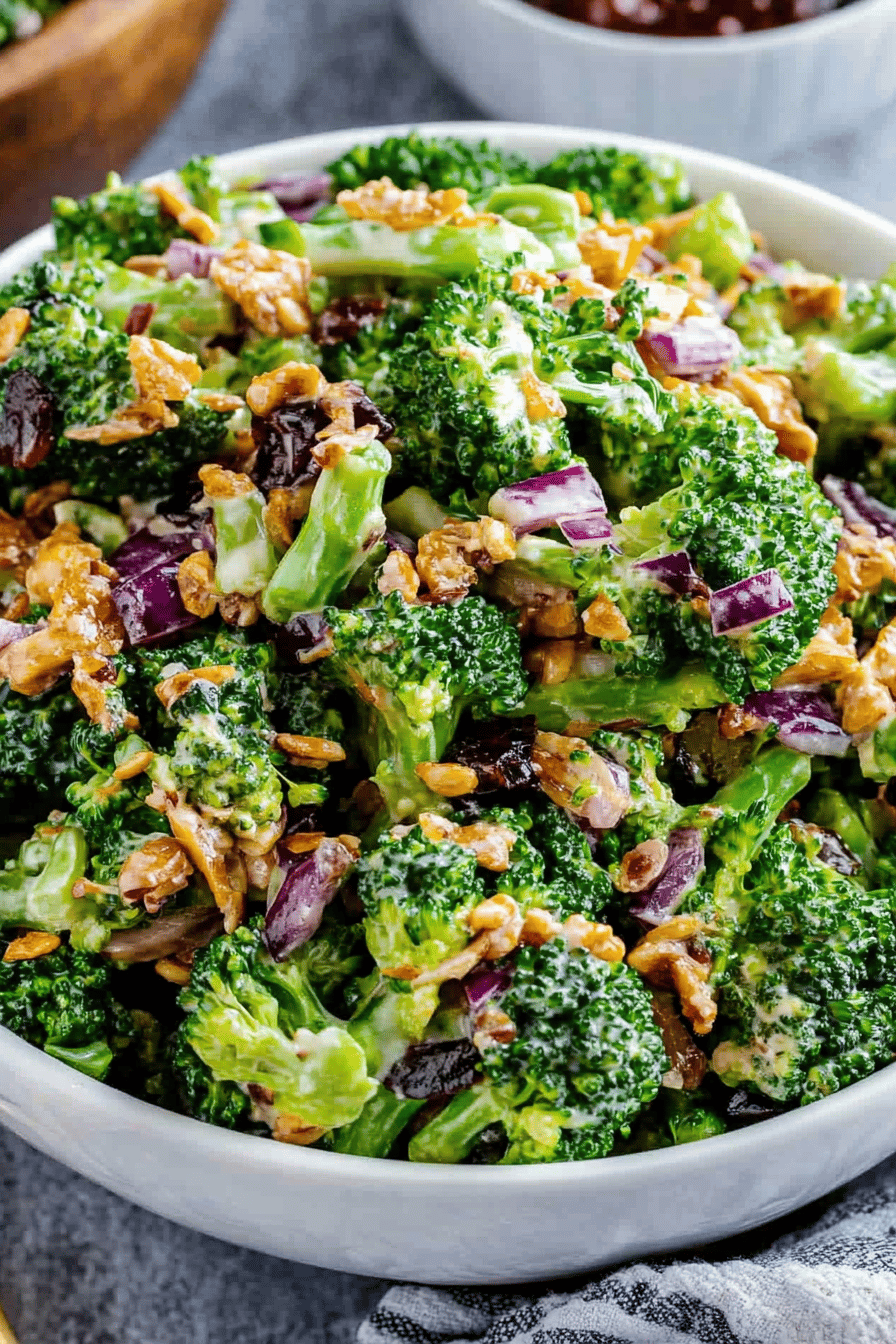 Broccoli Salad Recipe Final Dish Presentation