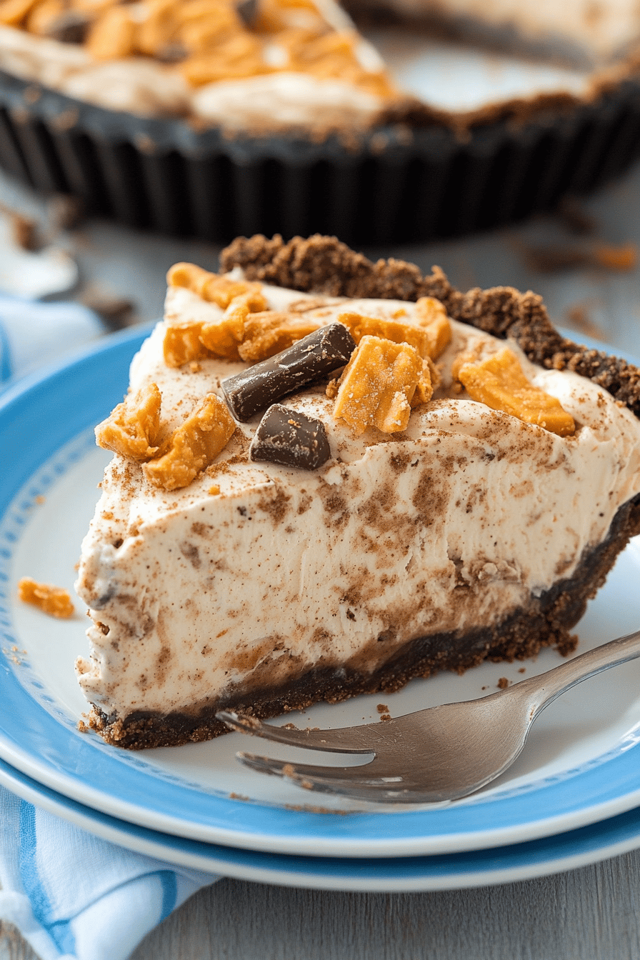 Butterfinger Ice Cream Pie Final Dish Presentation