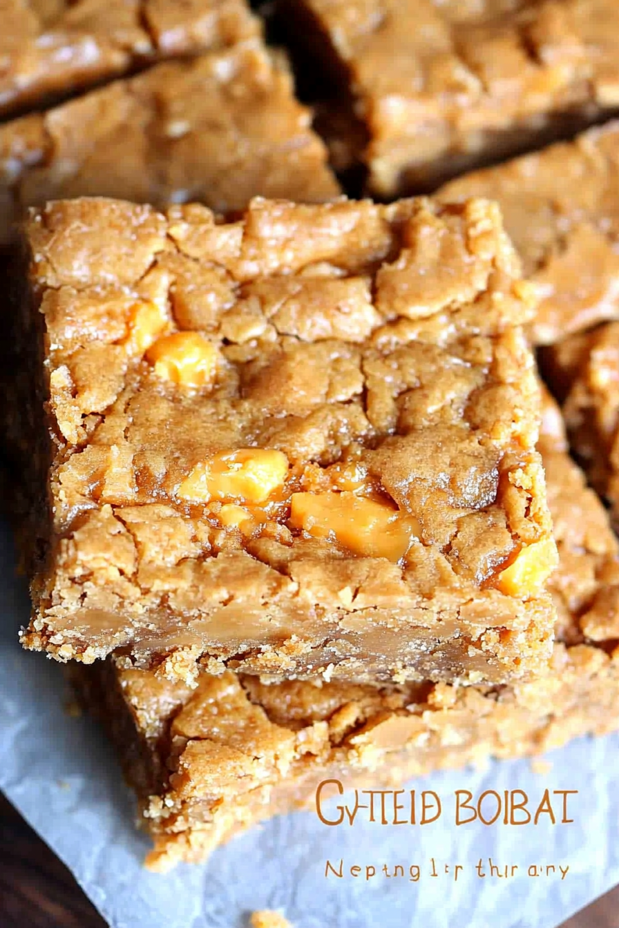 Butterscotch Revel Bars Final Dish Presentation