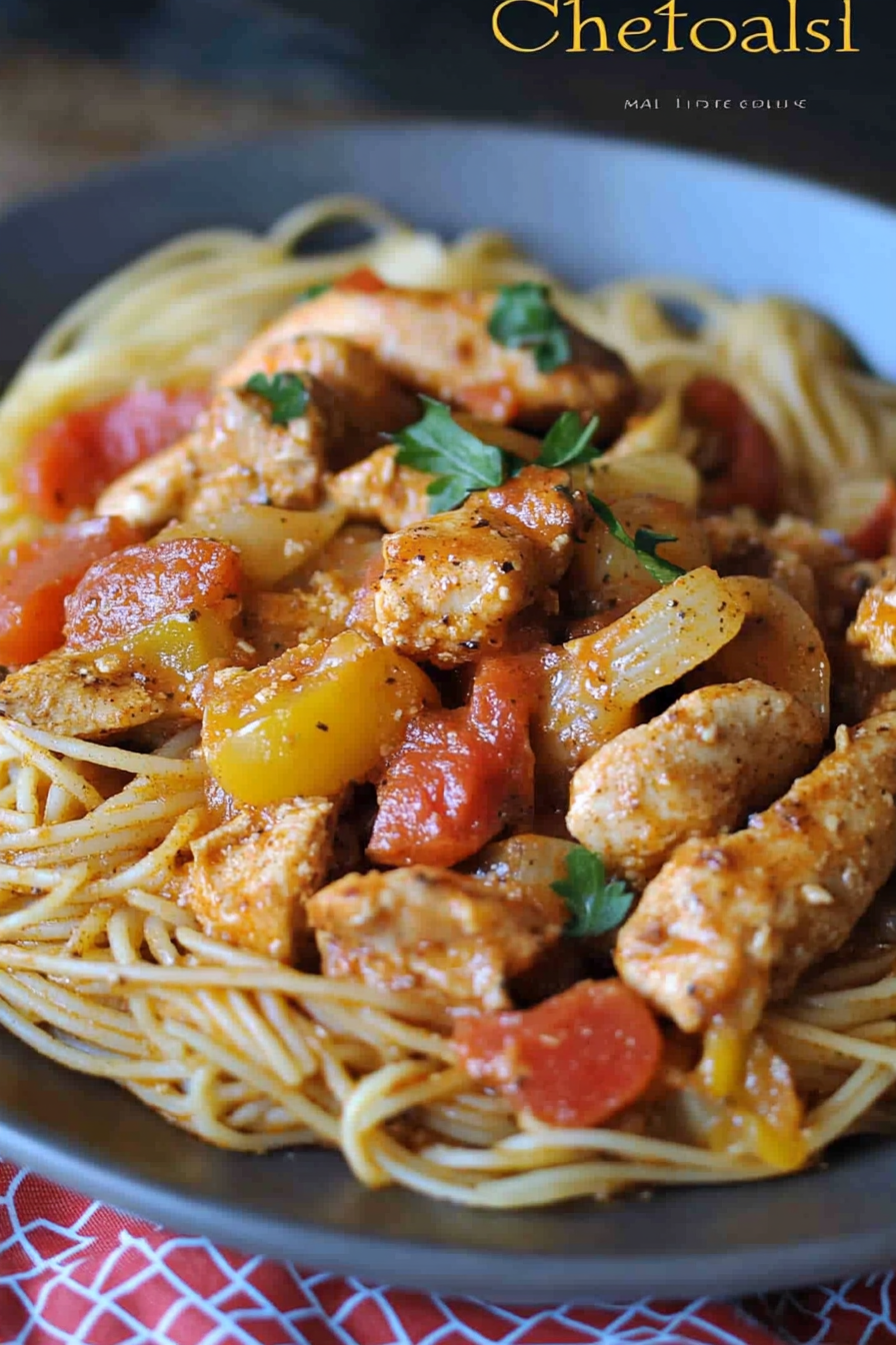 Cajun Chicken Pasta Final Dish Presentation