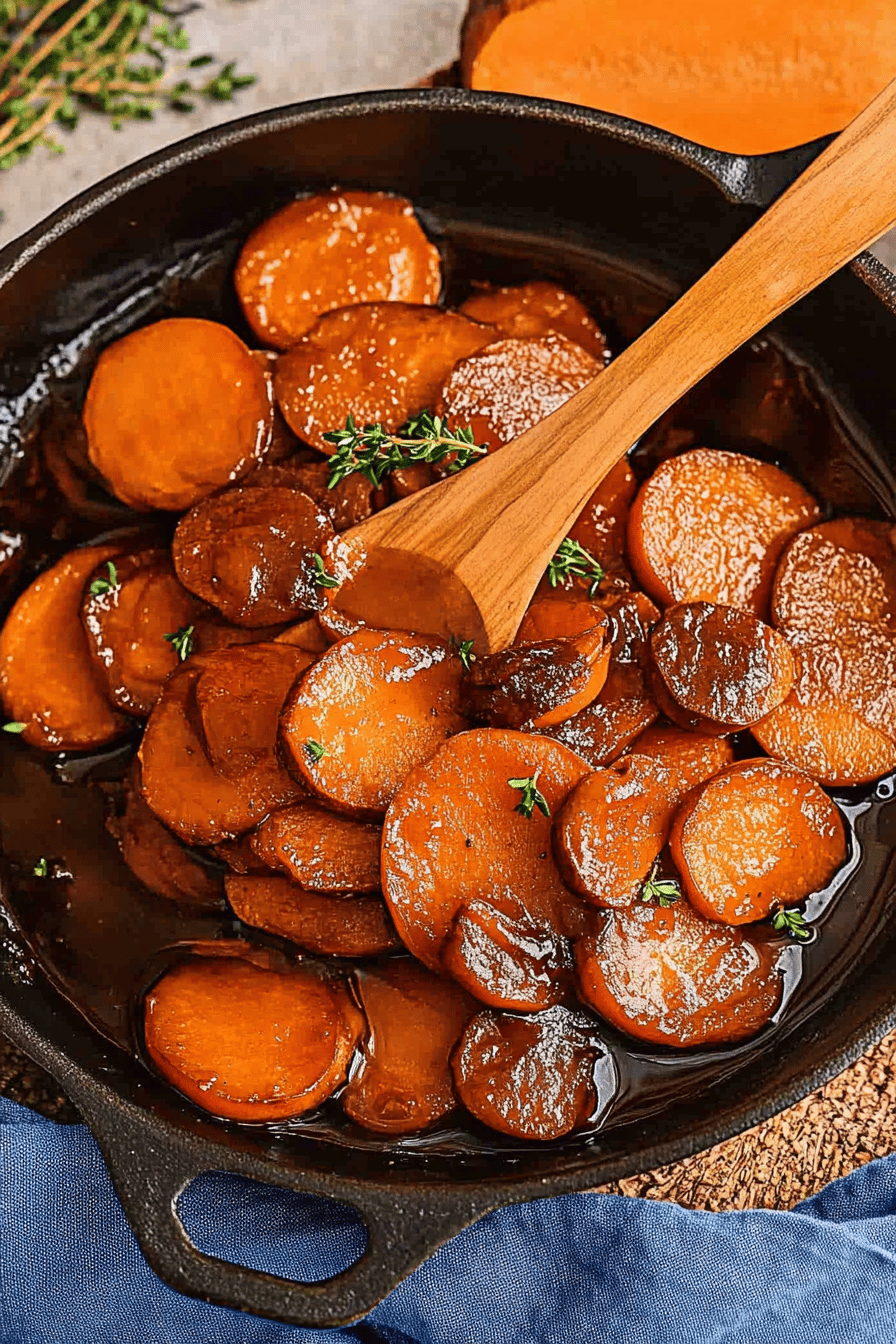 Candied Sweet Potatoes Final Dish Presentation