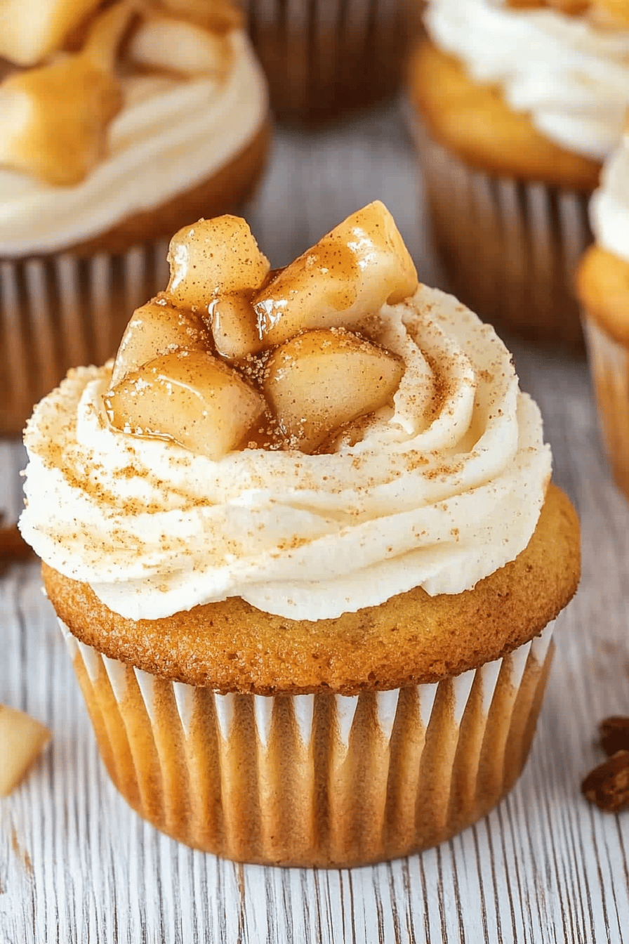 Caramel Apple Cupcakes Final Dish Presentation