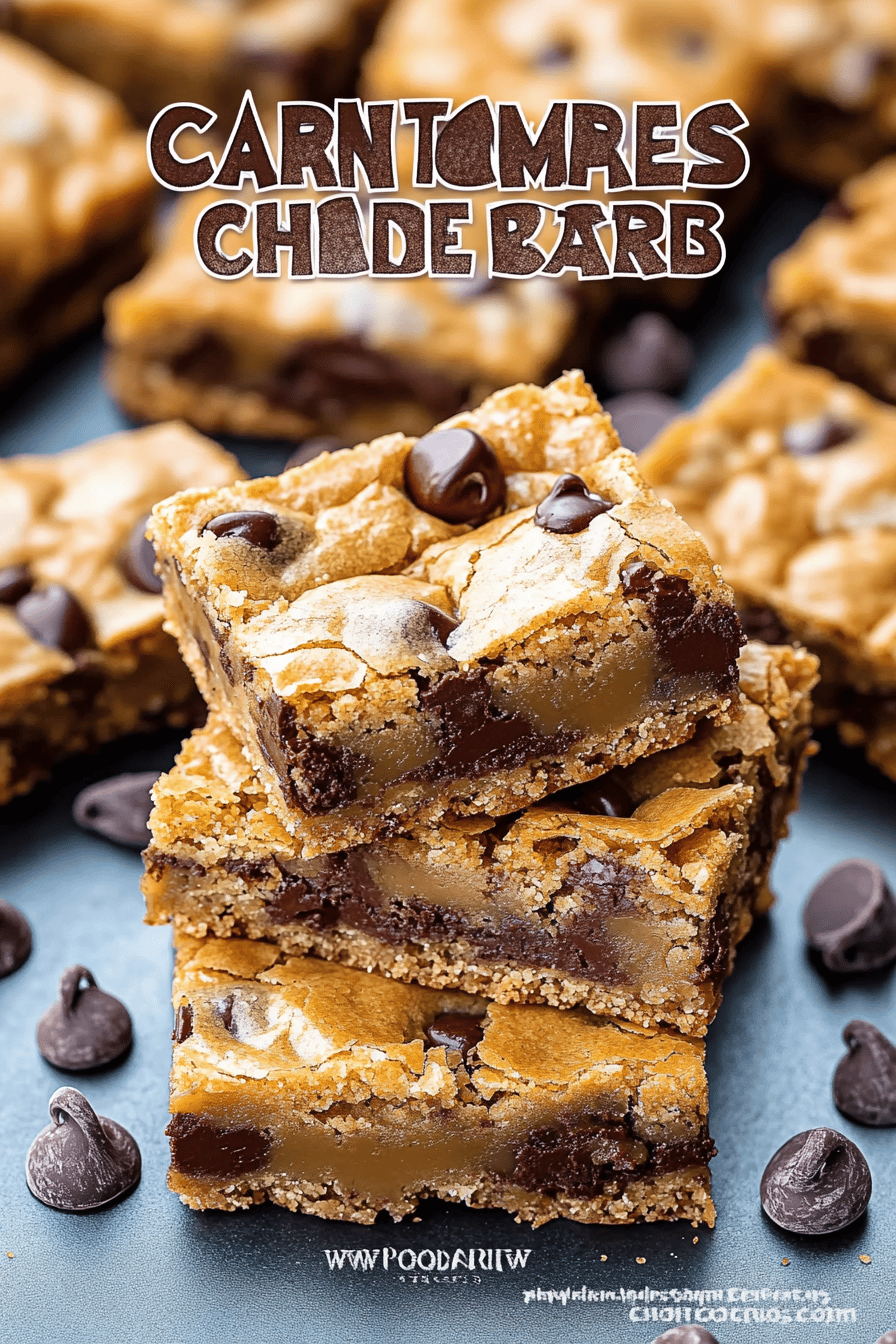 Caramel Chocolate Chip Cookie Bars ingredients