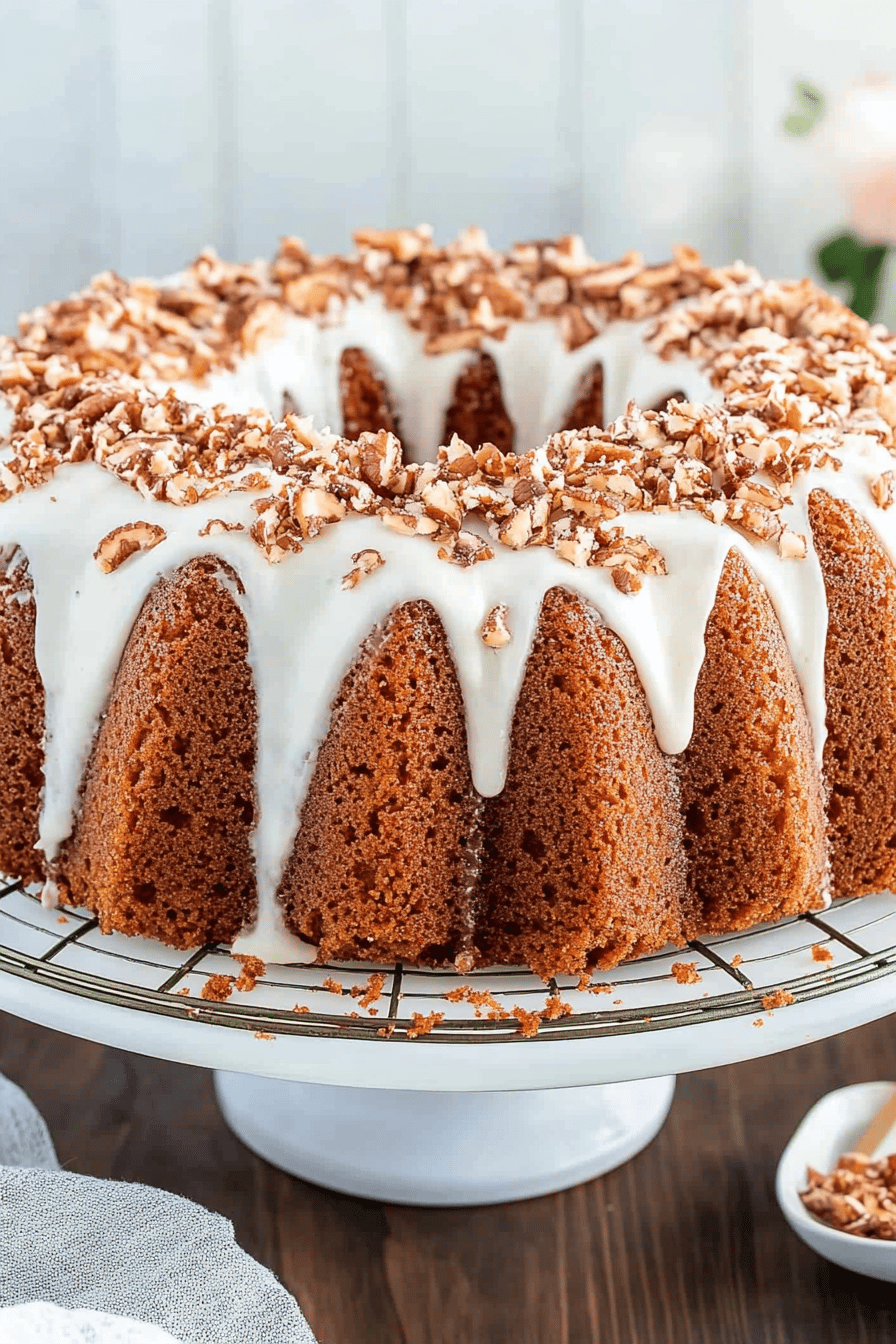 Carrot Bundt Cake Final Dish Presentation