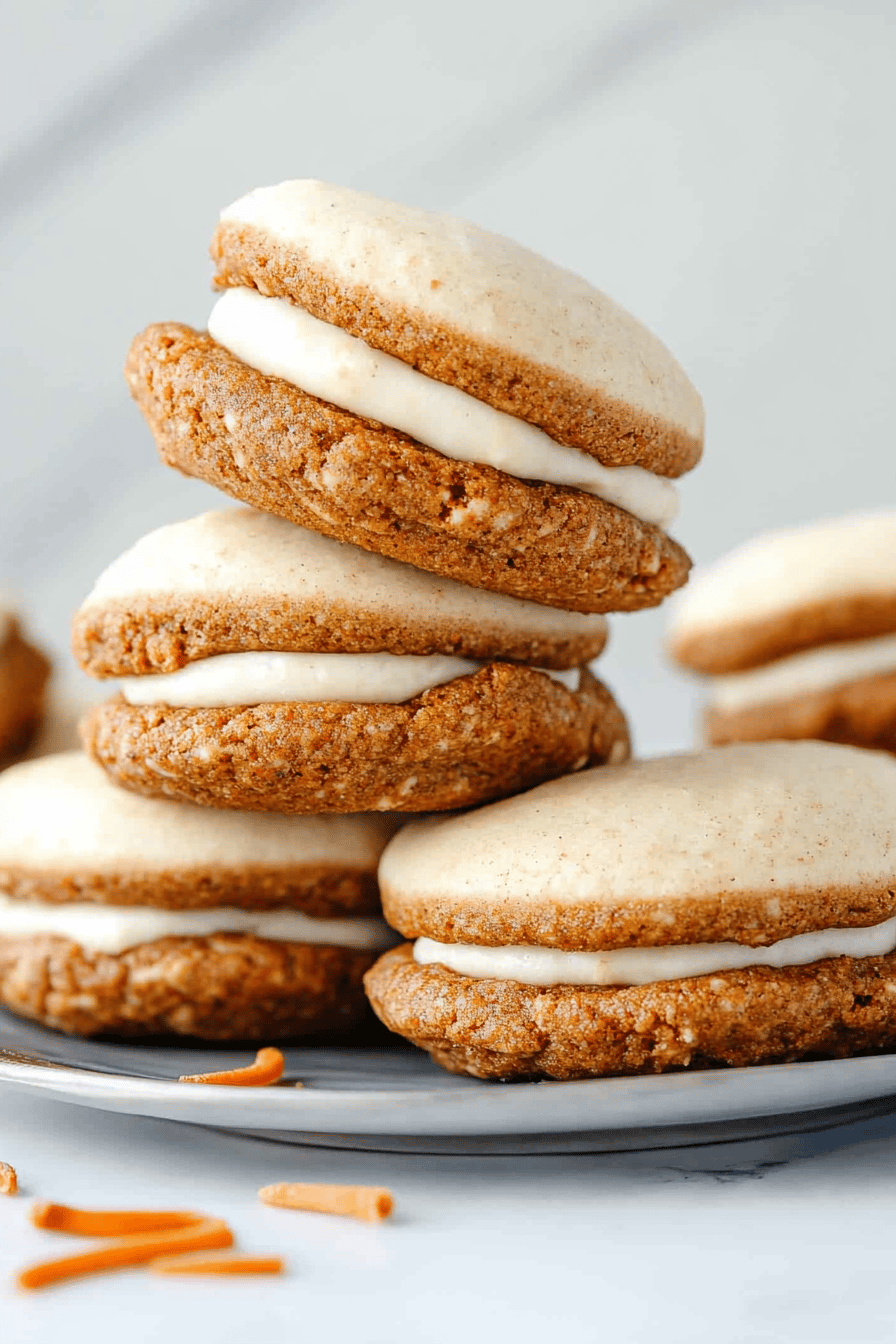 Carrot Cake Whoopie Pies Final Dish Presentation