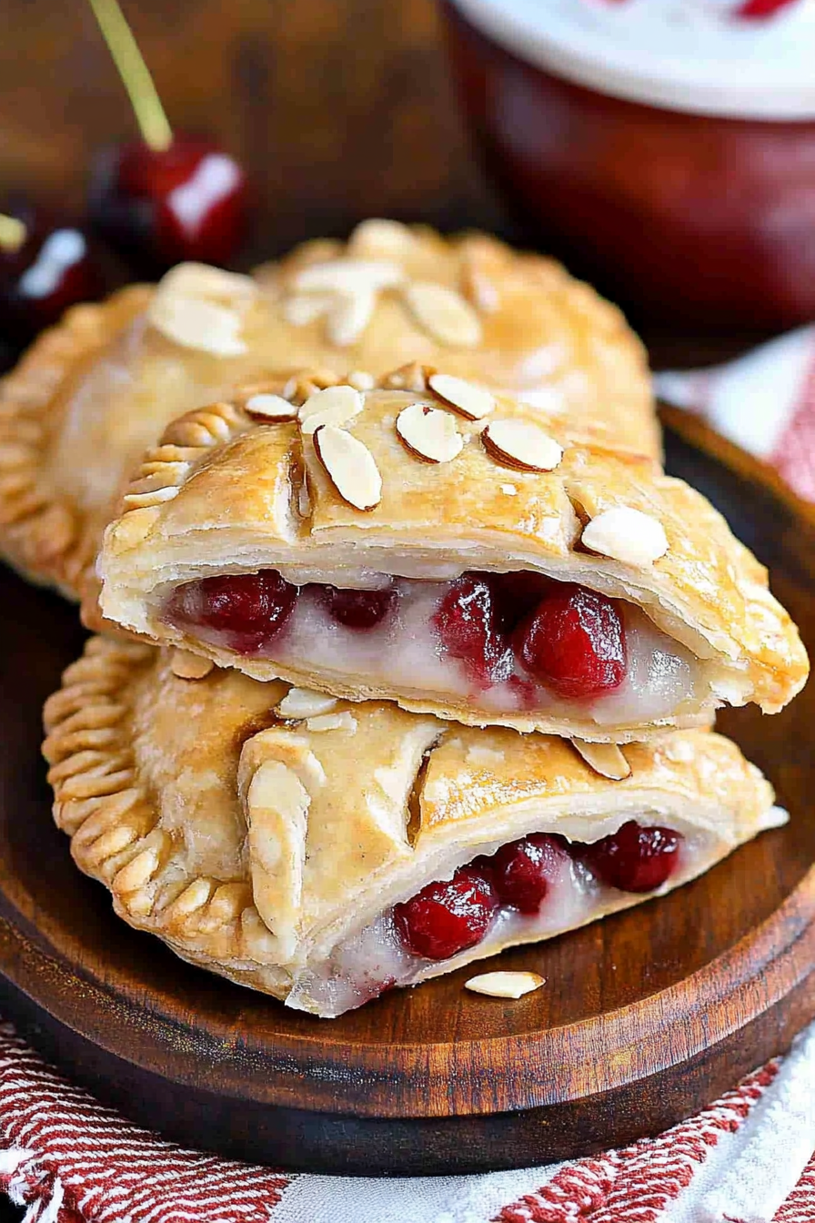 Cherry Almond Hand Pies Final Dish Presentation