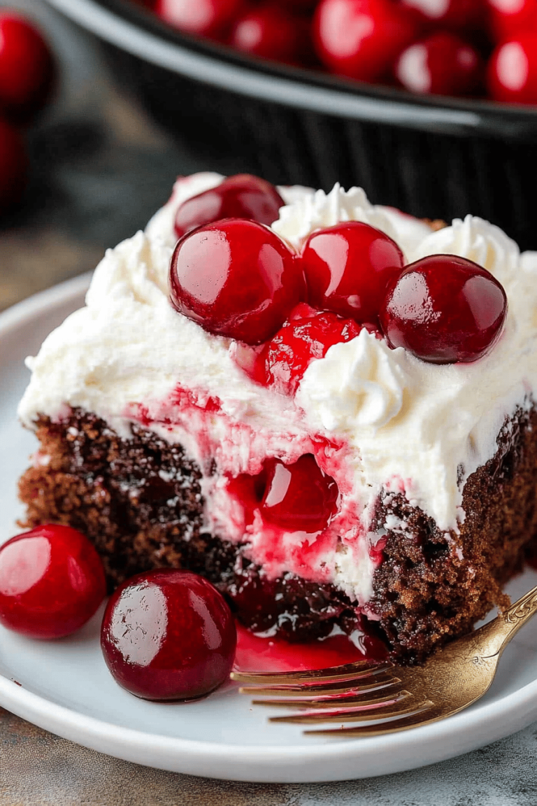 Cherry Coke Poke Cake