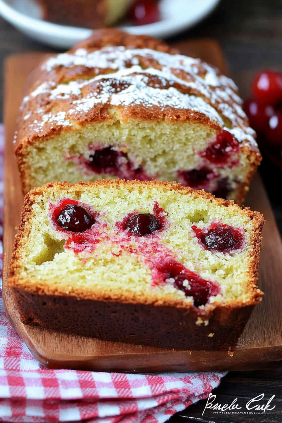 Cherry Lime Bread Final Dish Presentation