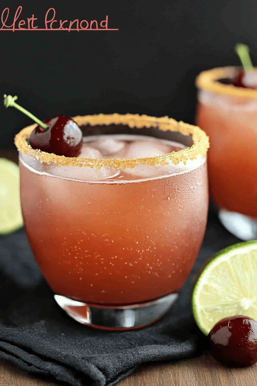 Cherry Margaritas Final Dish Presentation