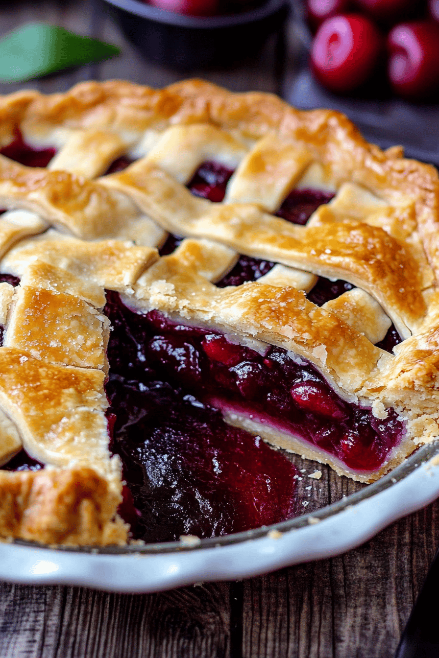 Cherry Pie Recipe Final Dish Presentation