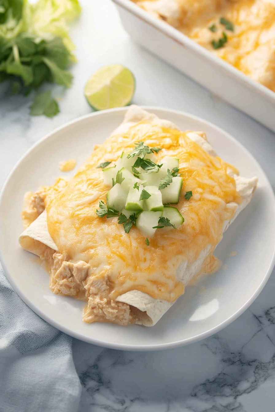 Chicken Lime Enchiladas Final Dish Presentation