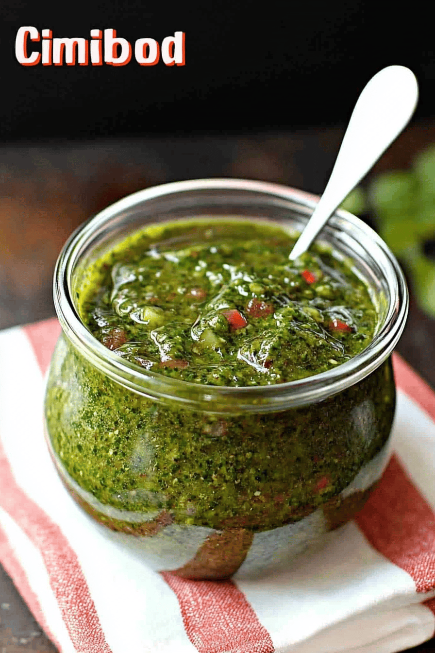 Chimichurri Sauce Final Dish Presentation