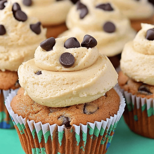 Chocolate Chip Cookie Dough Cupcakes