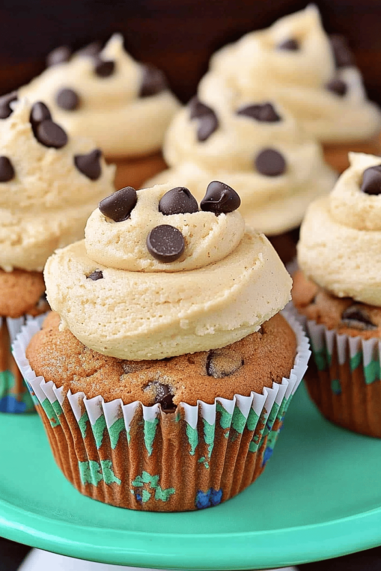 Chocolate Chip Cookie Dough Cupcakes