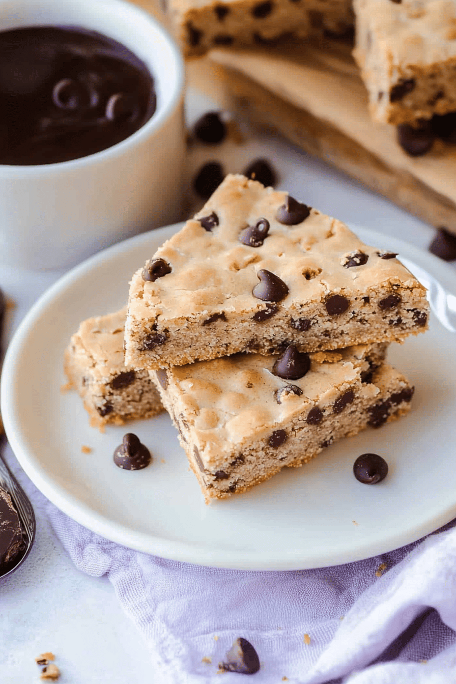 Chocolate Chip Walnut Bars Final Dish Presentation