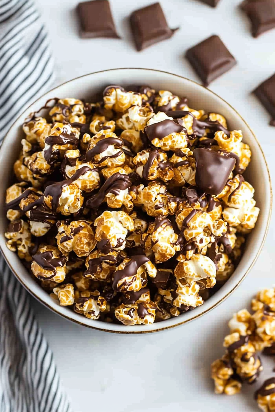 Chocolate-Covered Caramel Corn Recipe