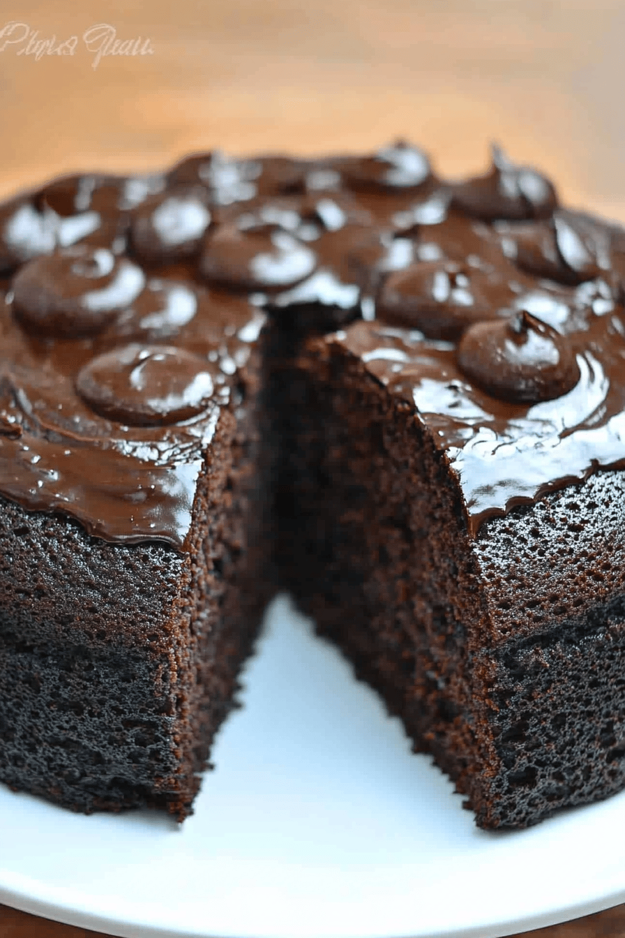 Chocolate Zucchini Cake Final Dish Presentation