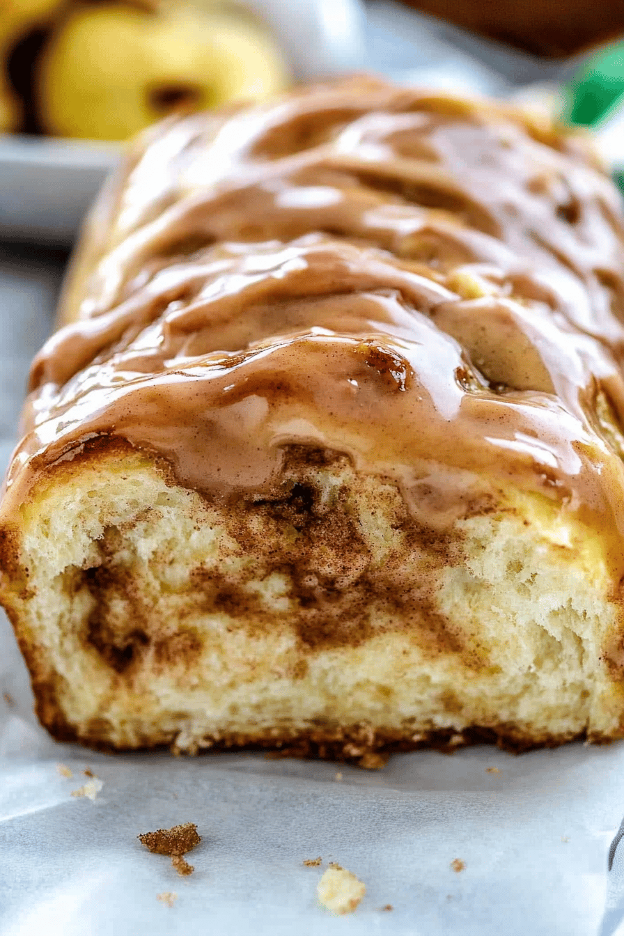 Cinnamon Roll Pull-Apart Bread Final Dish Presentation