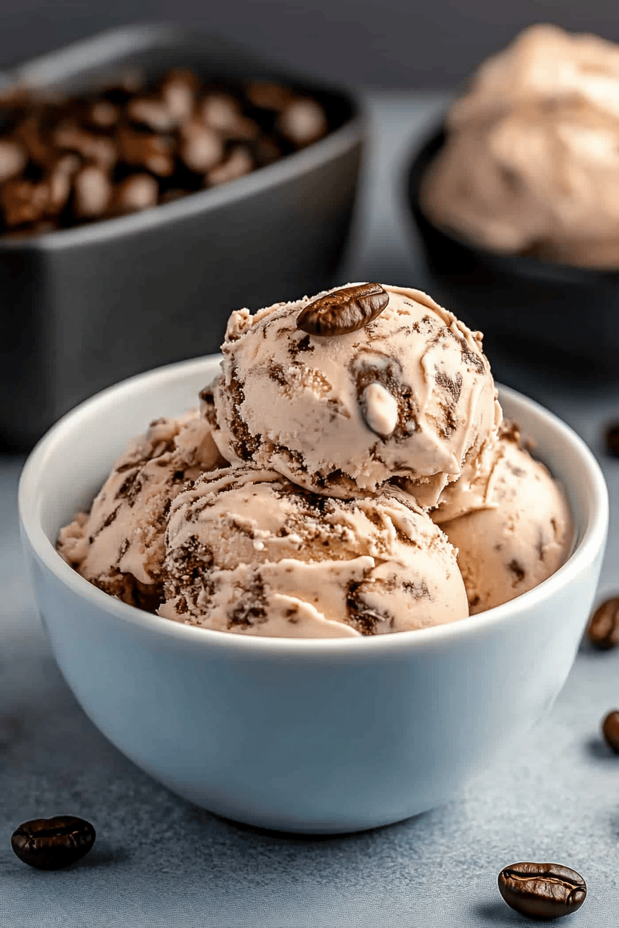 Coffee Nutella Ice Cream Final Dish Presentation
