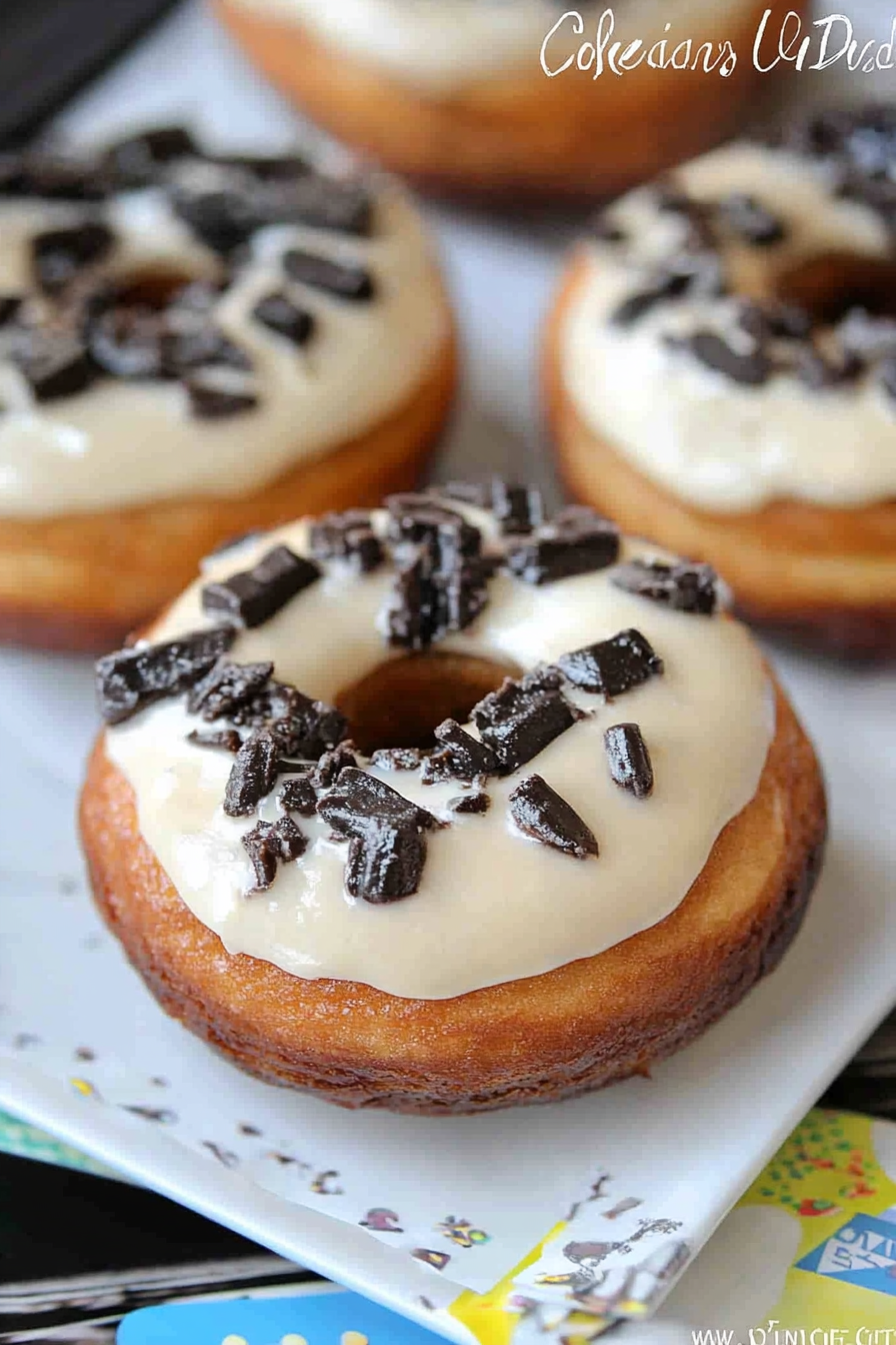 Cookies-n-Cream Donuts Final Dish Presentation