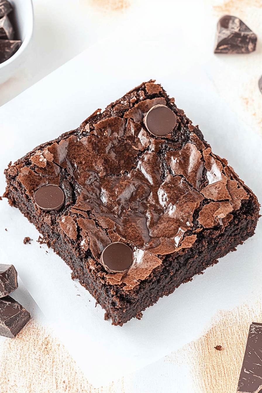 Dark Chocolate Brownie Recipe Final Dish Presentation