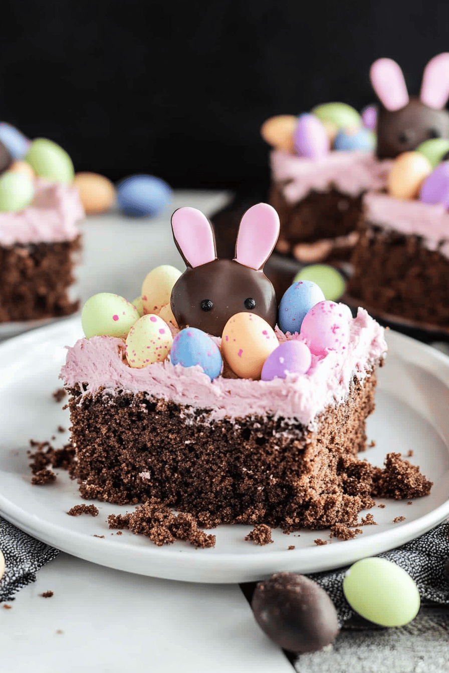 Easter Dirt Cake Final Dish Presentation