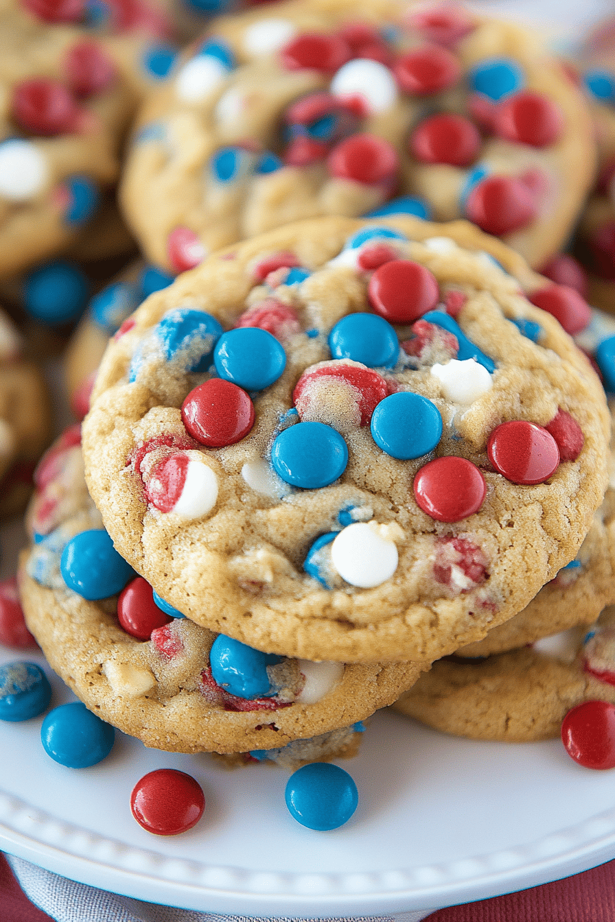 Fireworks Pudding Cookies Final Dish Presentation