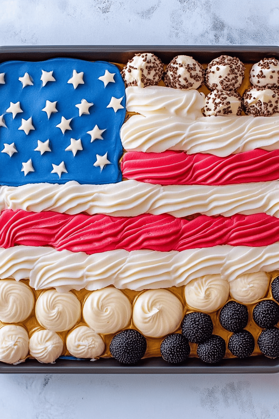 Flag Buttercream Board ingredients