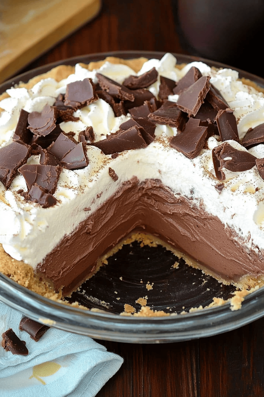 French Silk Pie Recipe Final Dish Presentation