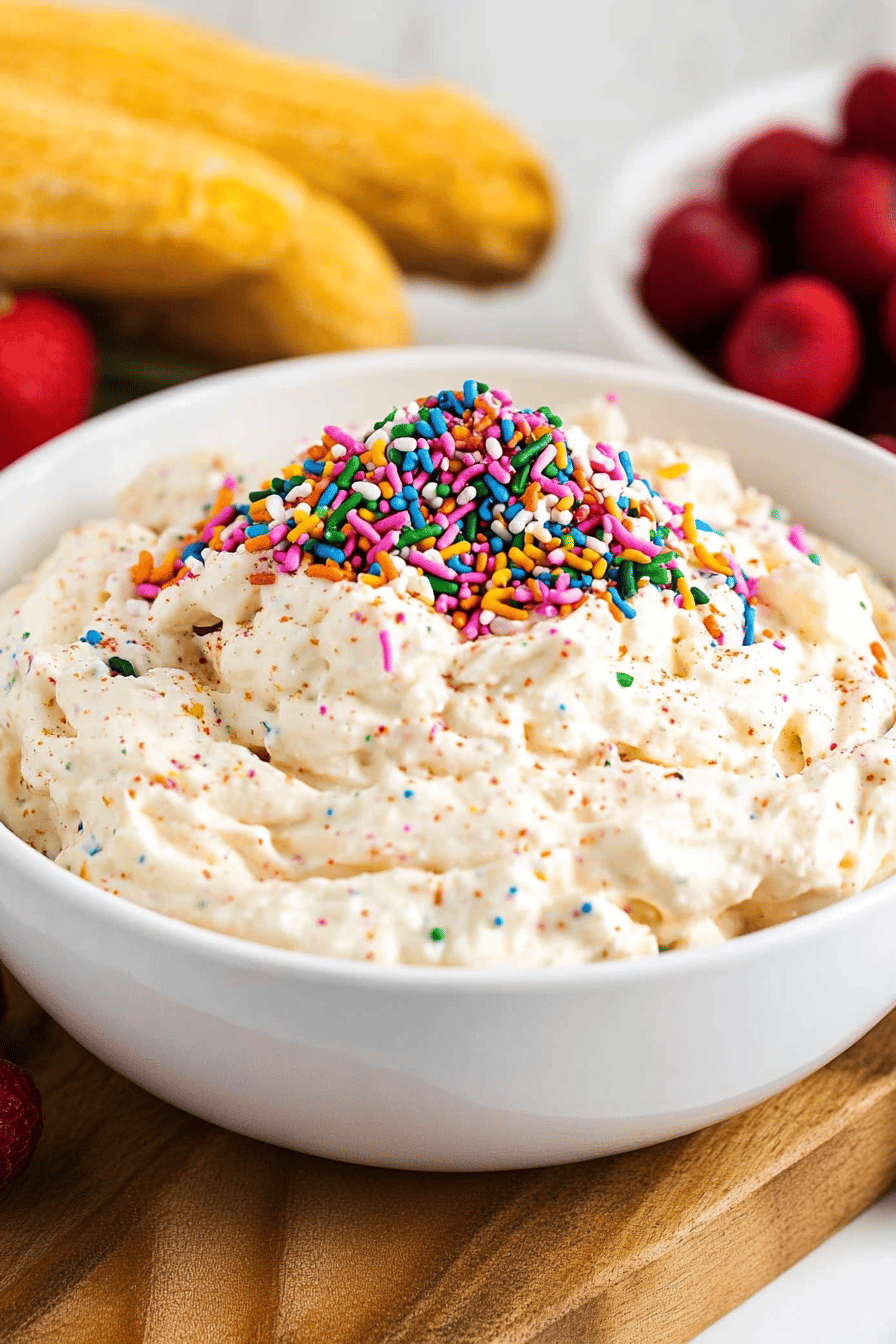 Funfetti Dip Recipe Final Dish Presentation