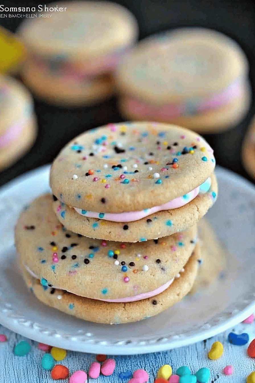 Funfetti Shortbread Cookie Sandwiches ingredients